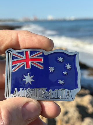Pewter Belt Buckle Australian Flag - Large - Buckingham Pewter