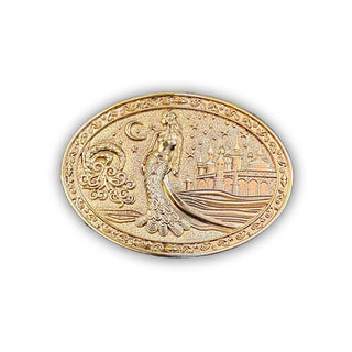 Belt Buckle Featuring the Sumerian Goddess Inanna - Buckingham Pewter