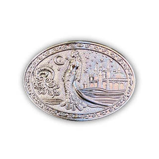 Belt Buckle Featuring the Sumerian Goddess Inanna - Buckingham Pewter