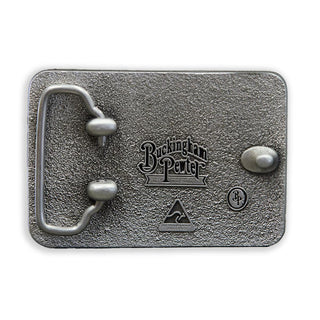 Rusty's Folly Cattle Truck Belt Buckle - Buckingham Pewter
