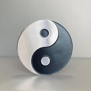 Buckingham Pewter Yin and Yang Symbol Decor Piece with Elegant Finish in Black and Silver