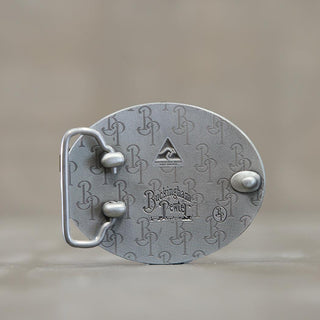Buckingham Pewter butterfly belt buckle small with detailed engraved design and sturdy metal clasp