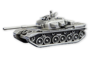 Detailed Buckingham Pewter Mark V Centurion Tank model figurine with intricate features