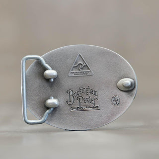 Buckingham Pewter Rose Belt Buckle with Durable Design and Unique Texture