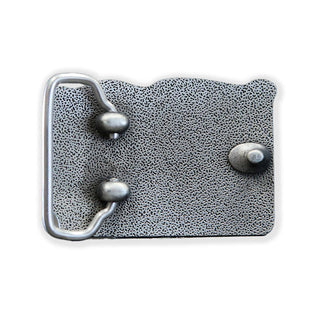 Vietnam Veterans pewter belt buckle with textured surface and sturdy loop for securing belts