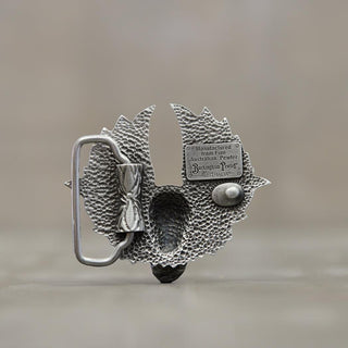 Buckingham Pewter Welcome to Valhalla Brooch with Detailed Viking-Inspired Design