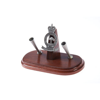 2nd/14th Light Horse Regiment Double Desk Set & Pen Holder-Buckingham Pewter