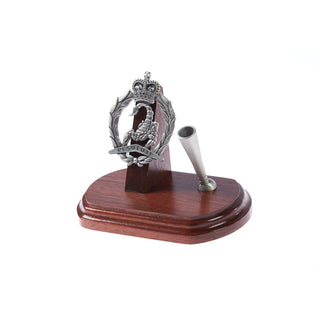 3rd/4th Cavalry Regiment Single Desk Set & Pen Holder-Buckingham Pewter