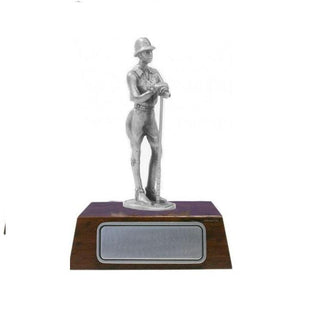 S023 Polo Figurine - Figurines With Jarrah Base-Buckingham Pewter