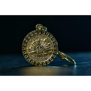 The Australian Army Rising Sun Pewter Keyring GOLD PLATED-Buckingham Pewter