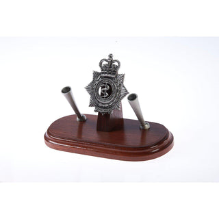 The Royal Australian Army Medical Corps Double Desk Set & Pen Holder (RAAMC)-Buckingham Pewter