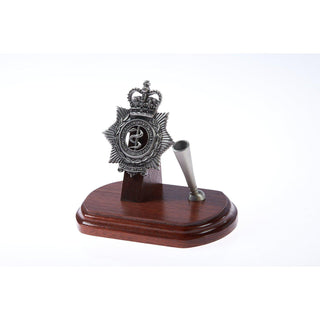 The Royal Australian Army Medical Corps Single Desk Set & Pen Holder (RAAMC)-Buckingham Pewter