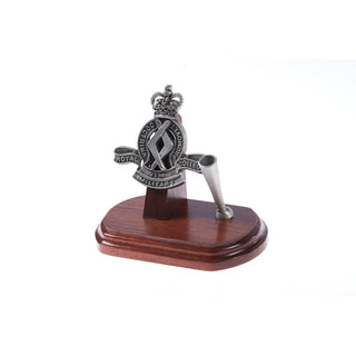 The Royal Military College, Duntroon, Single Desk Set & Pen Holder-Buckingham Pewter