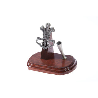 The 4th/19th Prince of Wales’s Light Horse Regiment Single Desk Set & Pen Holder-Buckingham Pewter