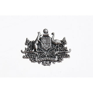 Buckingham Pewter Lapel Pin featuring the Australian Coat of Arms in detailed design