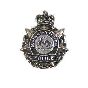 Australian Federal Police Pewter Lapel Pin by Buckingham Pewter with detailed design and craftsmanship