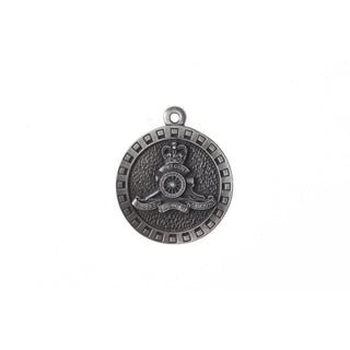Royal Australian Artillery keyring in pewter featuring detailed military insignia design by Buckingham Pewter