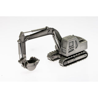 Buckingham Pewter Excavator Figurine in detailed gray finish for collectors and enthusiasts