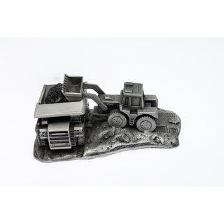 Buckingham Pewter Hualpak Truck and Loader Figurine with Detailed Design and Realistic Finish